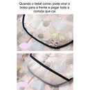 Babador Manga Longa Impermeável de Proteção Dupla no Peito, com Cata Migalhas. de Algodão e elástico nas mangas