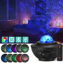 Projetor Luminária Galáxia Luz Noturna Estrela Música Bluetooth Controle Lâmpada Divertida USB