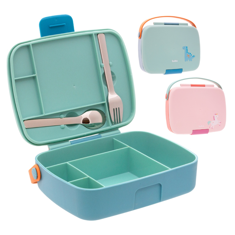 Bento Box Térmica com Divisória e Vedação Pote Térmico Buba para Lanche Lancheira Escolar