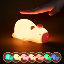 Luminária LED Abajur Fofo de Silicone Touch Toque USB Recarregável Unicórnio Capivara Panda