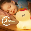 Luminária LED Abajur Fofo de Silicone Touch Toque USB Recarregável Unicórnio Capivara Panda