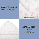 Toalha De Banho Luxo Bebê Forro Fralda 3 Camadas Soft Capuz