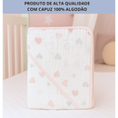 Toalha De Banho Luxo Bebê Forro Fralda 3 Camadas Soft Capuz