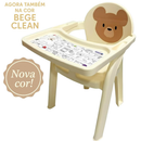 Poltrona de Alimentação Infantil Cadeira Portátil Plasutil Bebê Bandeja Para Colorir - Azul e Rosa