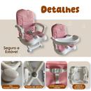 Cadeira de Alimentação bebe Cadeirinha de Refeição Infantil Para Bebê Portátil Cloud Bege Fox Premium Baby 0 à 15 Kg.