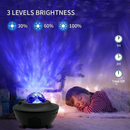 Projetor Luminária Galáxia Luz Noturna Estrela Música Bluetooth Controle Lâmpada Divertida USB