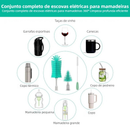 Conjunto Limpeza Elétrica de Escova de Mamadeira Silicone Recarregável Multifuncional para Viagens