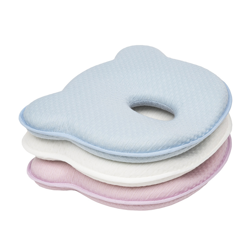 Travesseiro Anatômico Para Bebê Viscoelástico Ursinho Buba Plagiocefalia Cabeça Chata Azul Rosa