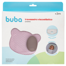 Travesseiro Anatômico Para Bebê Viscoelástico Ursinho Buba Plagiocefalia Cabeça Chata Azul Rosa