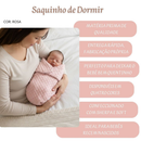 Saco Saquinho de Dormir para Bebê Recém Nascido Frio Inverno c/ Sherpa e Velcro Premium