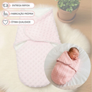 Saco Saquinho de Dormir para Bebê Recém Nascido Frio Inverno c/ Sherpa e Velcro Premium