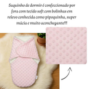 Saco Saquinho de Dormir para Bebê Recém Nascido Frio Inverno c/ Sherpa e Velcro Premium