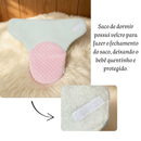 Saco Saquinho de Dormir para Bebê Recém Nascido Frio Inverno c/ Sherpa e Velcro Premium